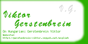 viktor gerstenbrein business card